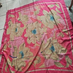 Hermes fleur de lotus large vintage scarf
